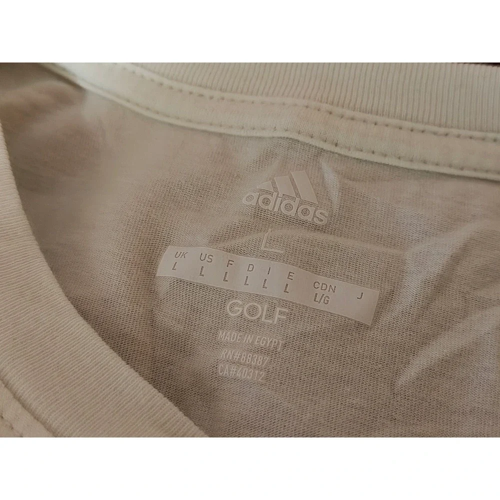 Adidas Golf Mens Mint Green Cotton Crewneck T-Shirt Large ADVR2002 RN88387